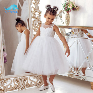 Bambini Del Merletto di Tulle Da Sposa da Sera di cerimonia nuziale Della Ragazza di Fiore Del Modello Del Vestito Da <span class=keywords><strong>Damigella</strong></span> D'onore della principessa Abiti - Product Image 4