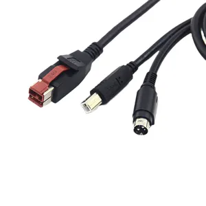 Y Cable 24V Hosiden PUSB to USB Converter for Epson Printers