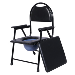 Silla <span class=keywords><strong>de</strong></span> baño plegable portátil <span class=keywords><strong>de</strong></span> acero al carbono antideslizante para personas mayores, uso en interiores - Product Image 1