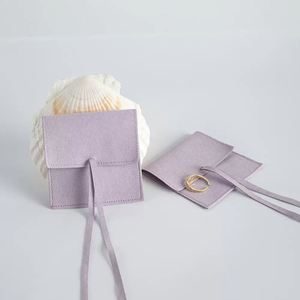 Nouveauté : Pochette en microfibre de daim vert clair pour bijoux, pochettes personnalisées avec nœud pour pièces de monnaie, colliers, bracelets - Product Image 6