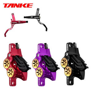 Freio a Disco Hidráulico TANKE de 4 Pistões 900/1700mm com Pastilhas de Resina, Pressão de Óleo, AM DH, Peças de Bicicleta Ultralight - Product Image 1