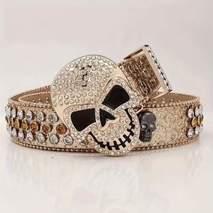 Cinturón de Cuero PU Y2K de Alta Gama para Hombre, Versátil, con Hebilla de Aleación, Diseño de Calavera, Estilo Punk Hip-Hop, Impermeable, Ecológico y Personalizable - Product Image 5