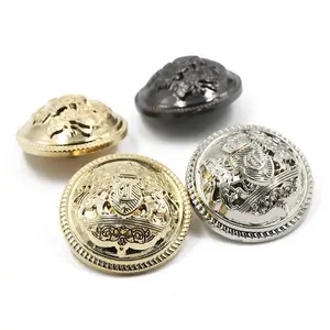 Accessori per abiti Vintage in metallo bottoni con gambo decorativo Jean personalizzati rotondi in oro con Logo