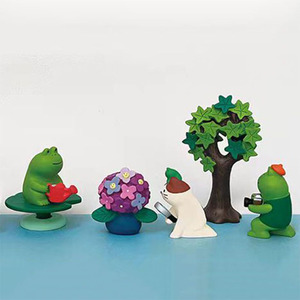 รูปปั้นสไตล์ญี่ปุ่น ชิงห์ รุ่นพลัมเรน ซากกะ ของตกแต่งบอนไซ งานฝีมือเรซิ่น ขนาดเล็ก - Product Image 3