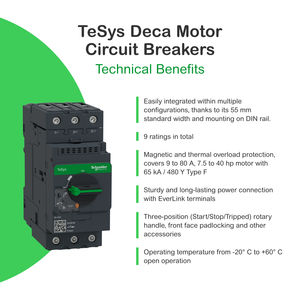 GV3P40 TeSys Deca Protector de arranque manual 30 a 40 un disyuntor magnético térmico con perilla giratoria EverLink <span class=keywords><strong>BTR</strong></span> Producto - Product Image 3