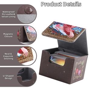Scatola Porta Mazzo TCG in Pelle PU di Lusso, Fatta a Mano, Resistente, Portatile, con Logo Personalizzato, per Giochi Quotidiani - Vendita Calda - Product Image 3