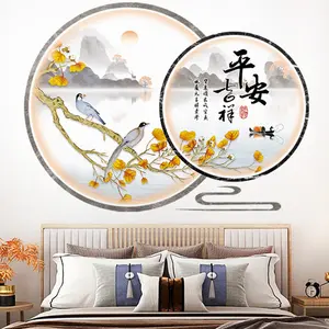 ملصقات فنية للجدران عالية الجودة على الطراز الصيني ملصقات حائط ثلاثية الأبعاد لديكور المنزل