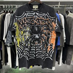 T-shirt Oversize Vintage in Cotone Pesante 100% con Grafica Teschio in Strass, Stile Coachella Night Hip Hop Streetwear, Magliette da <span class=keywords><strong>Uomo</strong></span> Majestik - Product Image 2