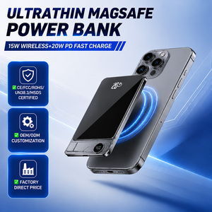 <span class=keywords><strong>Batterie</strong></span> <span class=keywords><strong>externe</strong></span> sans fil magnétique ultra-fine de 8 mm, 10000 mAh, 15 W, pour iPhone 16, 15, 14, 13, 12 - Product Image 1