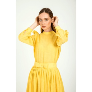 <span class=keywords><strong>Ruya</strong></span> un Picnic vestito perfetto con volant in giallo - Product Image 1