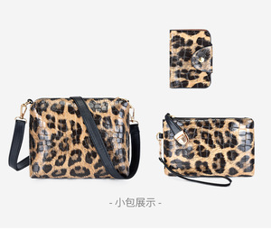 موضة جديدة ، تطريز جلد أصلي من أربع قطع كاجوال سعة كبيرة من المصنع مباشرة للنساء بطباعة الفهد - Product Image 5