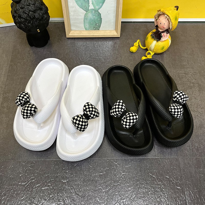 Women Summer Flip-flops Thick Soles Bow Sandals Fashion Flip Flops Slippers Wholesale