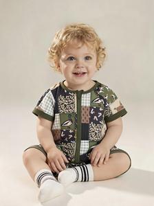 Mono de bebé de manga corta con cremallera verde, estilo caza, con diseño de pato mallard y ciervo, para niños, ropa de bebé de boutique, venta al por mayor, alta calidad, gran oferta - Product Image 2