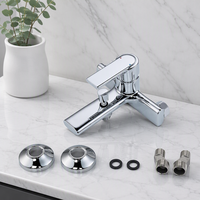 Robinet de baignoire monocommande moderne HUAGAO en zinc chromé, à poser sur le rebord, mitigeur de douche en céramique pour eau froide, direct Kaiping