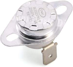 Controlador de temperatura Tipo normalmente cerrado Tipo normalmente abierto 40-155 grados 250V/16A Interruptor de control de temperatura de cerámica KSD302 - Product Image 1