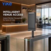 Terminal de contrôle d'accès biométrique multifonctionnel 7 pouces avec reconnaissance faciale dynamique IA, lecture des veines palmaires, empreintes digitales et carte RFID pour portail d'usine