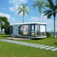 Capsule spatiale préfabriquée luxueuse bateau-maison flottant nouvelle maison de bateau mobile maison flottante en acier pour petite maison extérieure