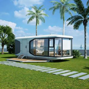 Capsule spatiale préfabriquée luxueuse bateau-maison flottant nouvelle maison de bateau mobile maison flottante en acier pour petite maison extérieure - Product Image 2