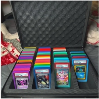 Étui de rangement pour cartes gradées en fibre de carbone avec serrures TSA, mallette pour cartes à collectionner sportives et TCG, boîte de présentation de cartes