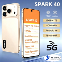 Smartphone TECON S26 Ultra Spark40 Deca Core 5G Android 16 7.3" 144Hz 108MP Caméra 8000mAh Batterie Double SIM GPS