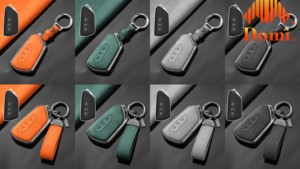 GZ Domi Coque de <span class=keywords><strong>protection</strong></span> intégrale en alliage de zinc et cuir PU pour clé de voiture <span class=keywords><strong>Volkswagen</strong></span> <span class=keywords><strong>Golf</strong></span> 8 avec porte-clés – Meilleure vente - Product Image 6