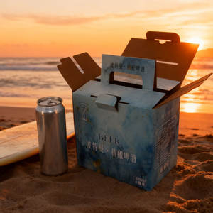 नालीदार बोर्ड बीयर कैरी केस पोर्टेबल विमान सूटकेस आकार बॉक्स संभालता बॉक्स को संभालता है - Product Image 4