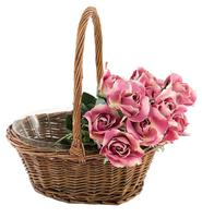 Petit panier de pâques en osier à poignée ovale, garniture tressée, panier à linge en osier