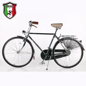 بيع جيد 26 بوصة 700C دراجة المدينة الكروم موليبدينوم سرعة واحدة خمر الأخضر ساعي البريد الدراجة