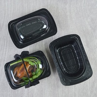 Boîtes à lunch portables à micro-ondes en plastique Transparent de qualité alimentaire couvercles de conteneurs de rôtissage de poulet jetables pour l'emballage alimentaire