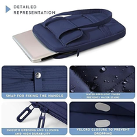 Housse pour ordinateur portable rembourrée, sacoche de transport fine pour ordinateur portable, sac à main bandoulière, housse de protection pour ordinateur portable pour femmes