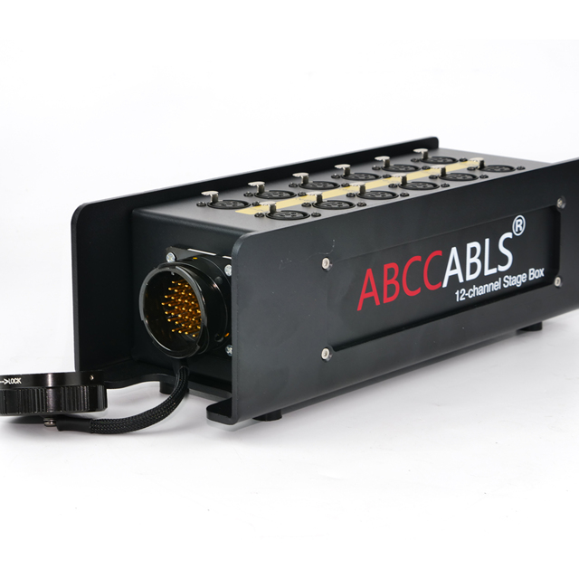 12 Way 37P Stage Box 12Channel XLR Audio Splitter Quick Disconnect to Fan