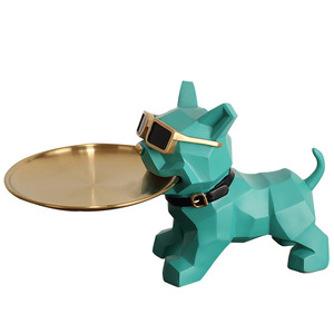 French Bulldog <b>Storage</b> <b>Tray</b> Irregular Shape Synthetic Resins Living Room Decor - Product Image 5
