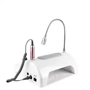 5 IN 1 Newest 80W UV LED Lamp Nail Dryer Vacuum Cleaner Nail Dust Collector Machine Nail Drill Powerful Salon Tools