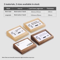 Support de Présentation de Cartes de Table Double Face en Bois Massif Écologique pour Décoration Intérieure avec Panneaux de Prix et de Présentation