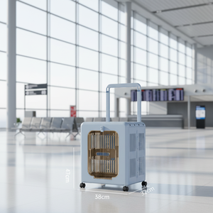 <span class=keywords><strong>Transportín</strong></span> Económico para Mascotas de PP, Transpirable, Aprobado para Aviones, Correas para Perros y Gatos - Product Image 1