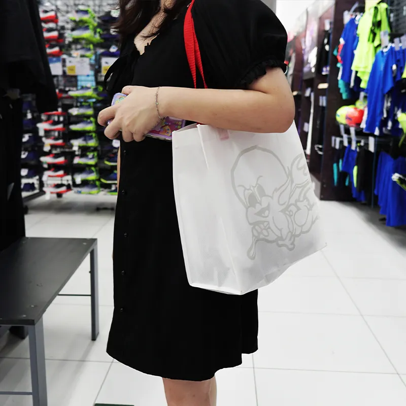 2023 новый дизайн, женская сумка для покупок из нетканого полипропилена, Сумка с эко-принтом для супермаркета