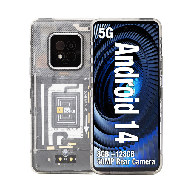 AGM X6 Phantom 5G Rugged Phone Waterproof Gaming Android 14 8GB+128GB Temperature Sensor Smartphone