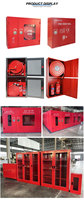 Caisson à feu pliable rouge double porte 1.0mm/Armoire à feu 30m 1 pouce 13 Bar Enrouleur de tuyau d'incendie
