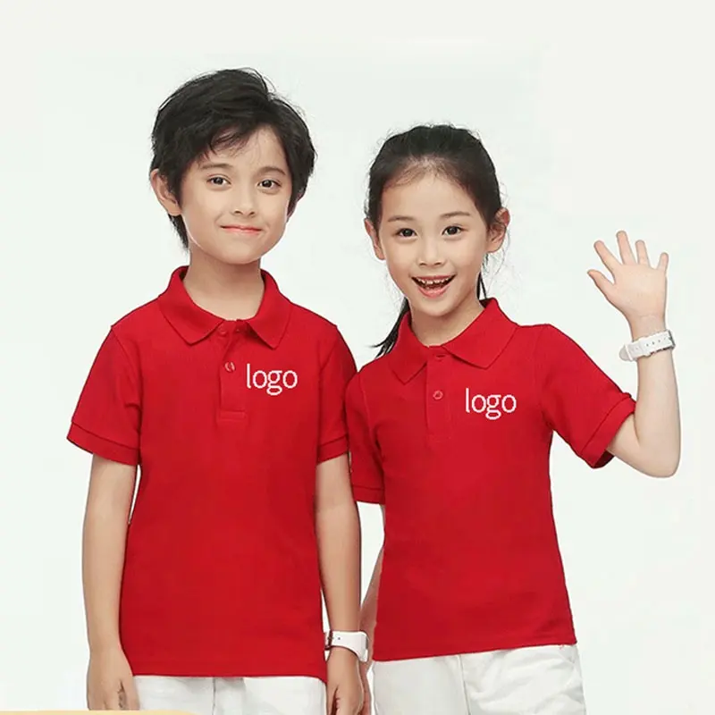 Kinderen Katoen Sport Polo T-shirt Kinderen Custom Grafische Korte Mouw Effen Kids Uniform Golf Polo Shirts