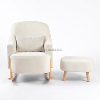 Fauteuil à bascule personnalisé de style européen moderne avec repose-pieds pour salon, chambre et salle à manger - Fauteuil d'allaitement