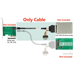 <span class=keywords><strong>PCIe</strong></span> <span class=keywords><strong>4.0</strong></span> Mini SAS <span class=keywords><strong>สาย</strong></span>ต่อ SFF-8639 U.2 SFF-8643กับสายไฟ15Pin SATA สำหรับ NVME SSD การขยายตัวของเมนบอร์ดภายใน - Product Image 5