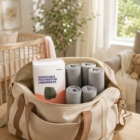 Culottes jetables post-partum respirantes en maille taille haute, douces et extensibles