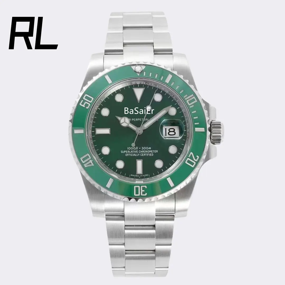 RL Factory V12 3135 Movement 904L Stainless Steel Sapphire Glass Automatic Luxury Night Vision Sub RLX Men Watch