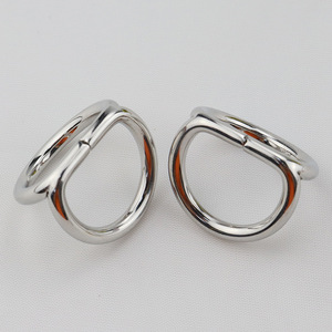 Metal Double D-Ring Buckles 12x9mm Adjustable For <b>Bags</b> Trench Coats Shoes <b>Hats</b> - Product Image 1