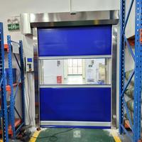 Pintu Tirai PVC Otomatis Kecepatan Tinggi dengan Sensor, Modern, Isolasi Termal, Ruang Bersih, Bebas Debu, Pintu Industri untuk Bengkel
