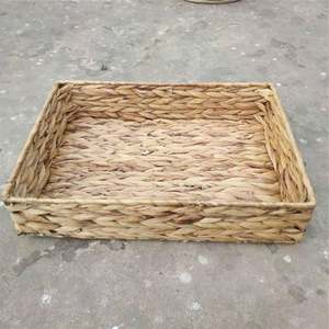 Küçük çamaşır sepeti yatak odası için kamışı Rattan örgü Seagrass lausimple basit düzenleme daire parça ekmek teneke kutu mor - Product Image 5