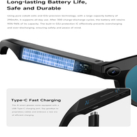Occhiali Intelligenti M88 GPT con Fotocamera 200MP, Chiamate BT, Video 6K HD, Chat Fotografico AI, Assistente Vocale, Batteria 290mAh, Certificati CE/FCC