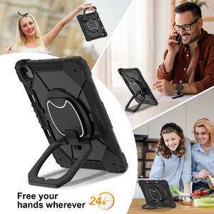 Funda Protectora Anticaídas de Silicona Rígida con Soporte Giratorio para <span class=keywords><strong>iPad</strong></span> <span class=keywords><strong>Pro</strong></span> 13 11 2024, Funda con Correa de Mano a Prueba de Golpes 2022 - Product Image 5