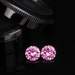 1 carato in <span class=keywords><strong>Mossianite</strong></span> rosa D VVS Moissanite diamanti con certificato GRA forma rotonda Moissanite sciolto - Product Image 3