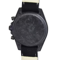 Carbon-Faser-Zifferblatt Chronograph Automatische Mechanische Uhr Saphirglas Geflochtenes Armband Sport Herrenuhr